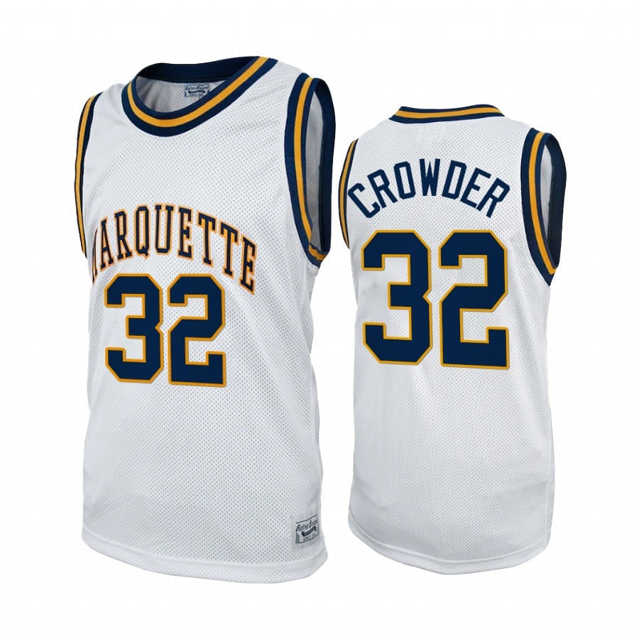Marquette Golden Eagles Jae Crowder 32 Commemorative Classi White Uniform NCAA Jersey Men's