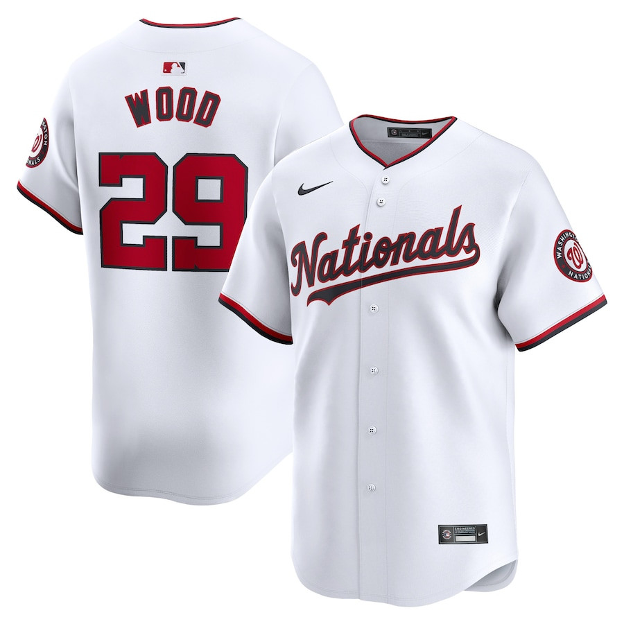 James Wood 29 Washington Nationals Home Limited Player White MLB Jersey Men's