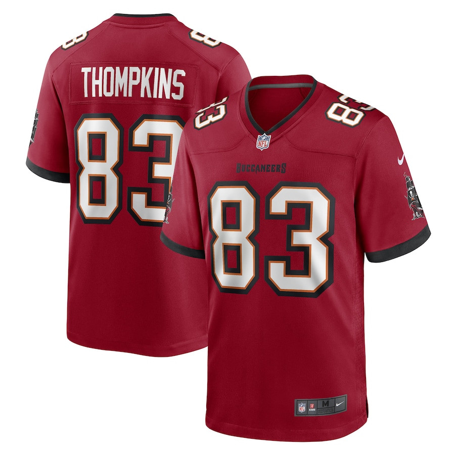 Deven Thompkins 83 Tampa Bay Buccaneers Game Red NFL Jersey Men's