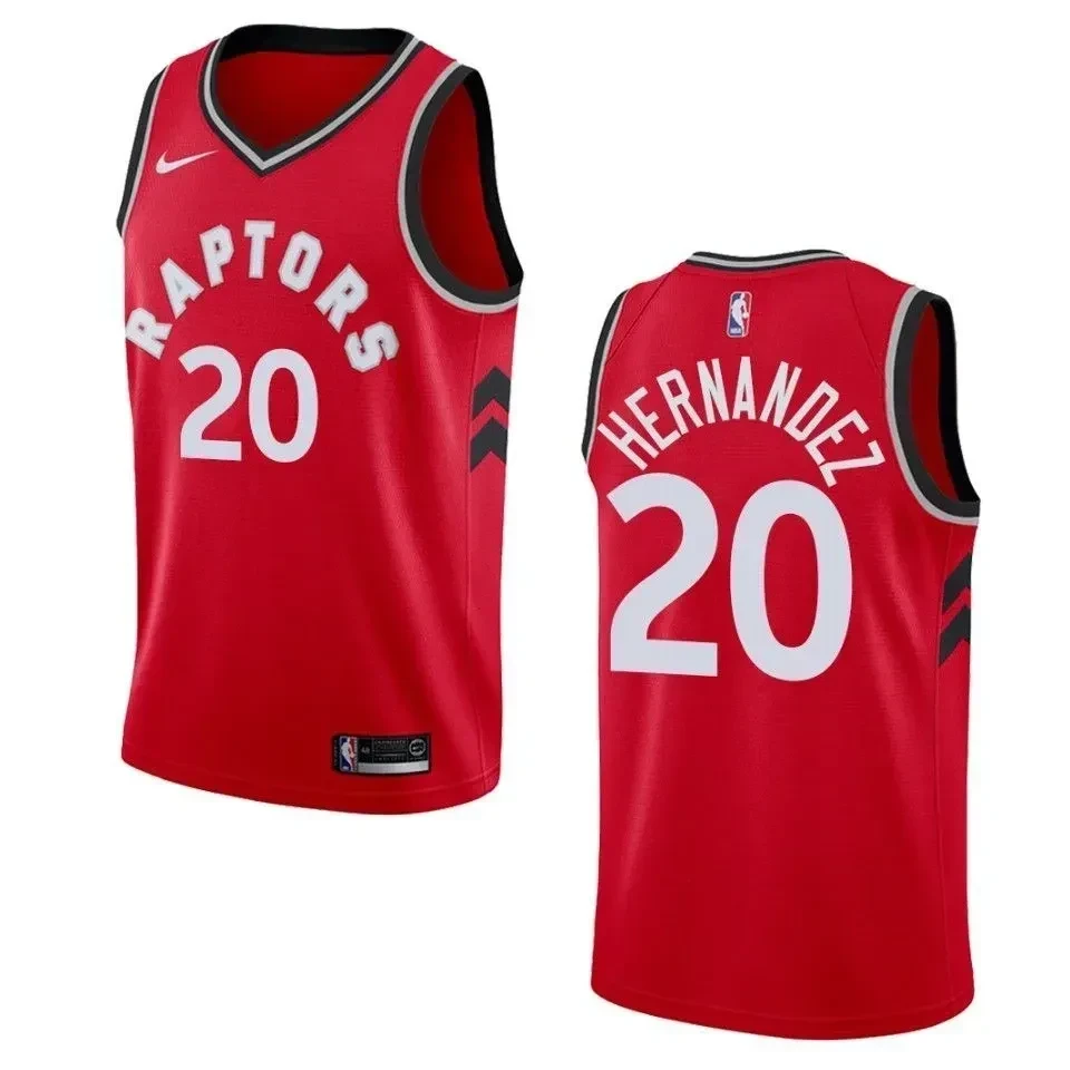 Toronto Raptors 20 Dewan Hernandez Icon Swingman Red NBA Jersey Men's