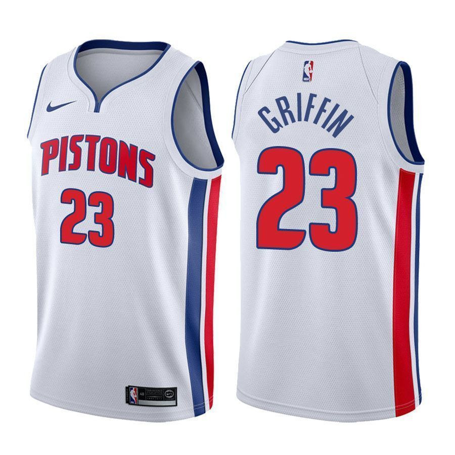 Detroit Pistons Blake Griffin 23 Association Swingma White NBA Jersey Men's