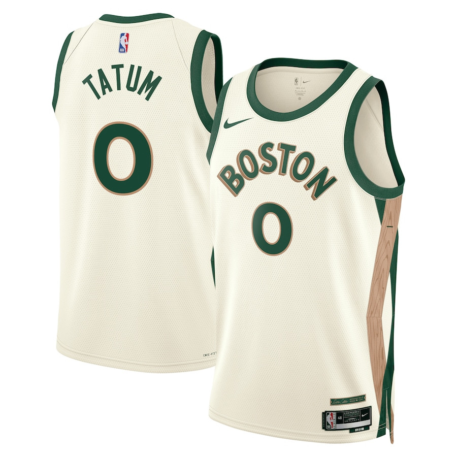 Jayson Tatum 0 Boston Celtics 2023/24 City Edition Swingman White NBA Jersey Men's