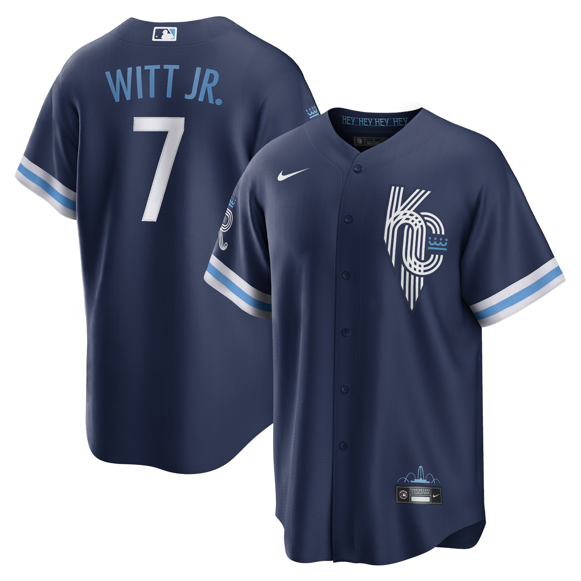 Kansas City Royals Bobby Witt Jr. Navy City Connect Player MLB Jersey Men's