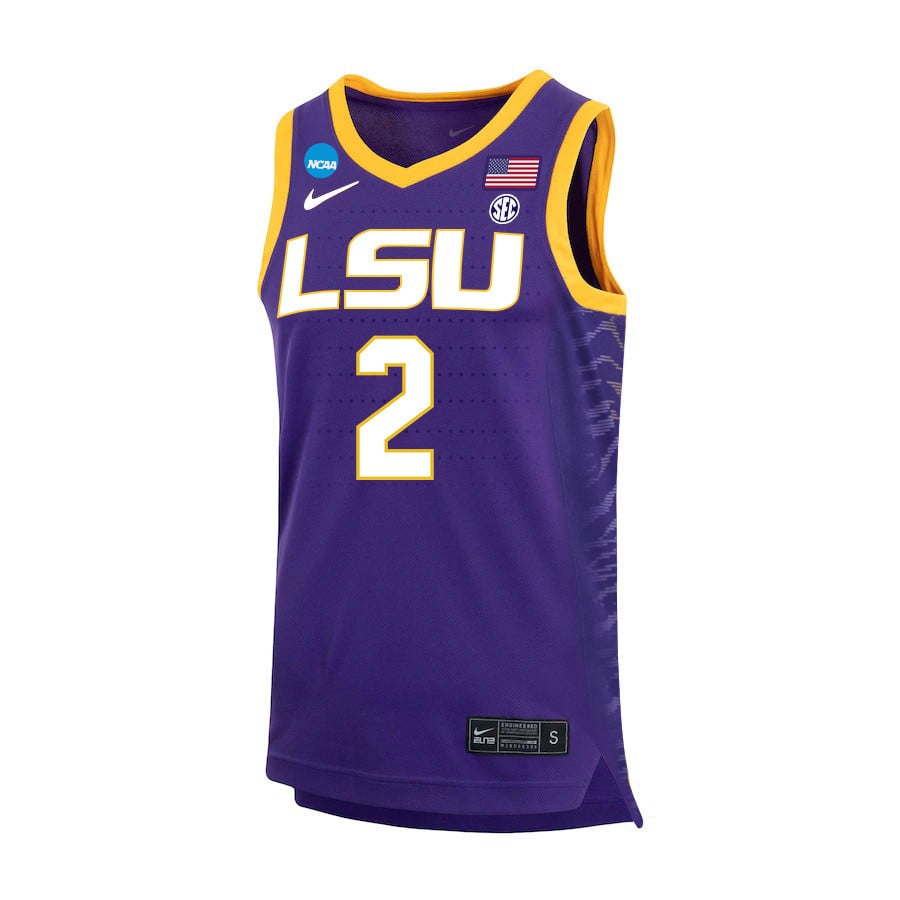 Jasmine Carson 2 LSU Tigers 2023 Purple NCAA Jersey Men's