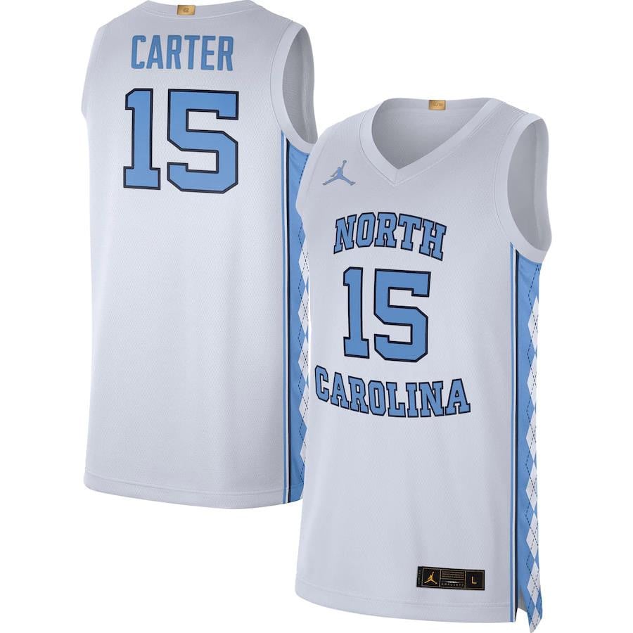 Vince Carter North Carolina Tar Heels Jordan Player Limited White NCAA Jersey Men's