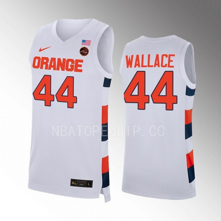 John Wallace 44 Syracuse Orang White College NCAA Jersey Men's