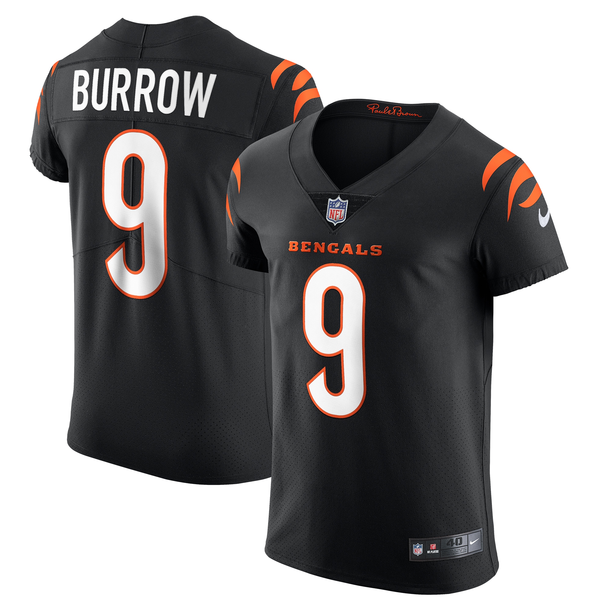 Cincinnati Bengals Joe Burrow Black Vapor Elite NFL Jersey Men's