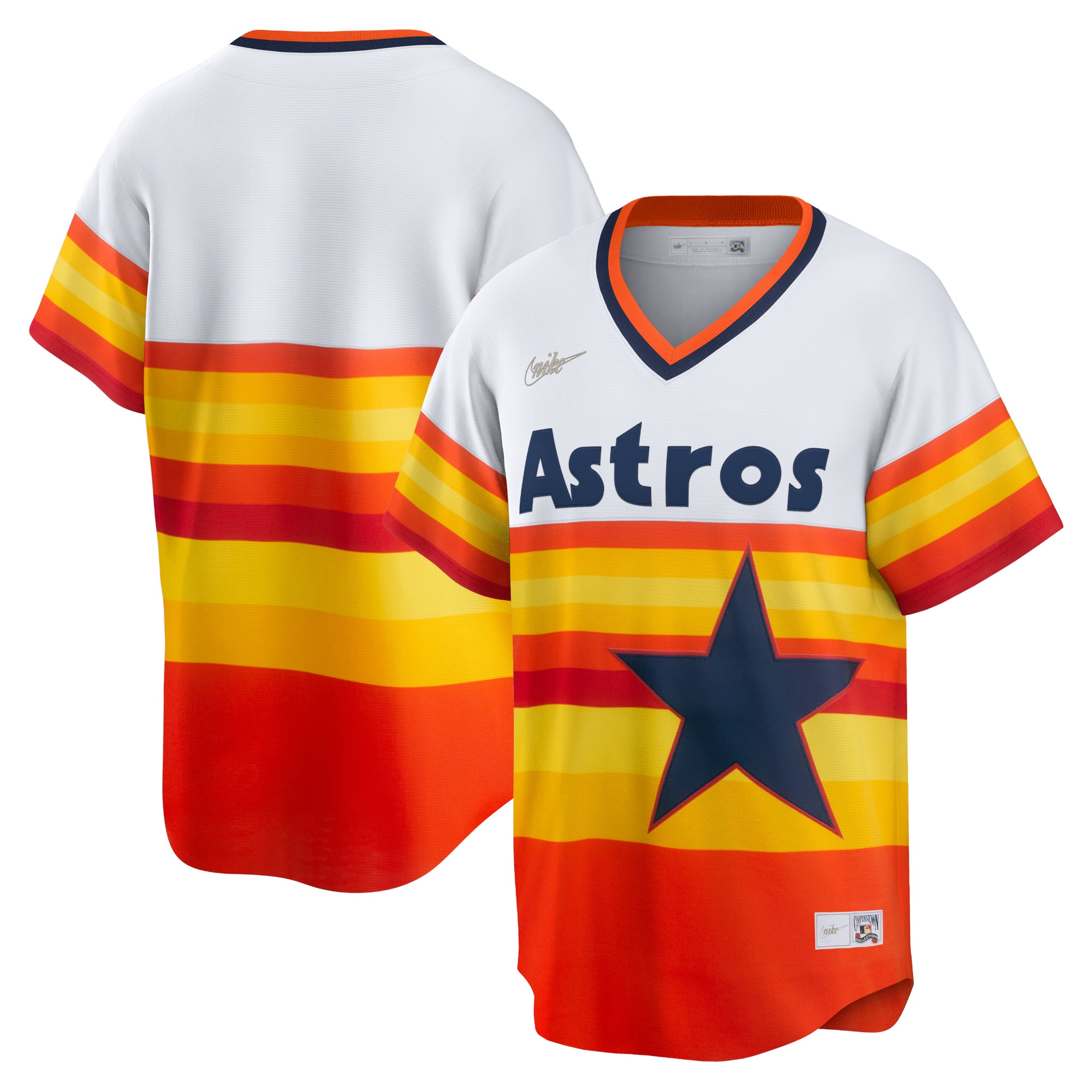 Houston Astros White Home Cooperstown Collection Team MLB Jersey Men's