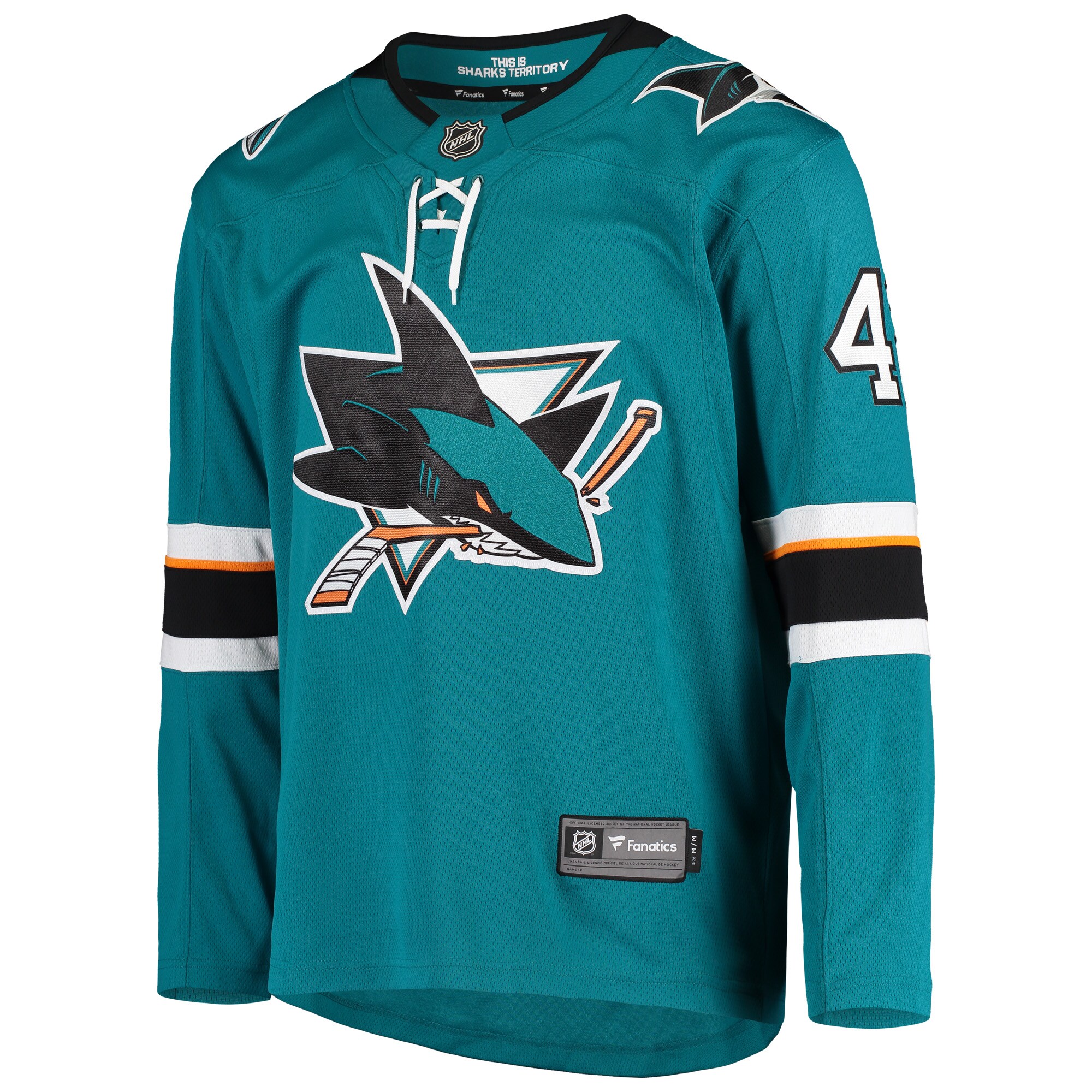 San Jose Sharks Joel Ward Teal Breakaway Home Player NHL Jersey Men's