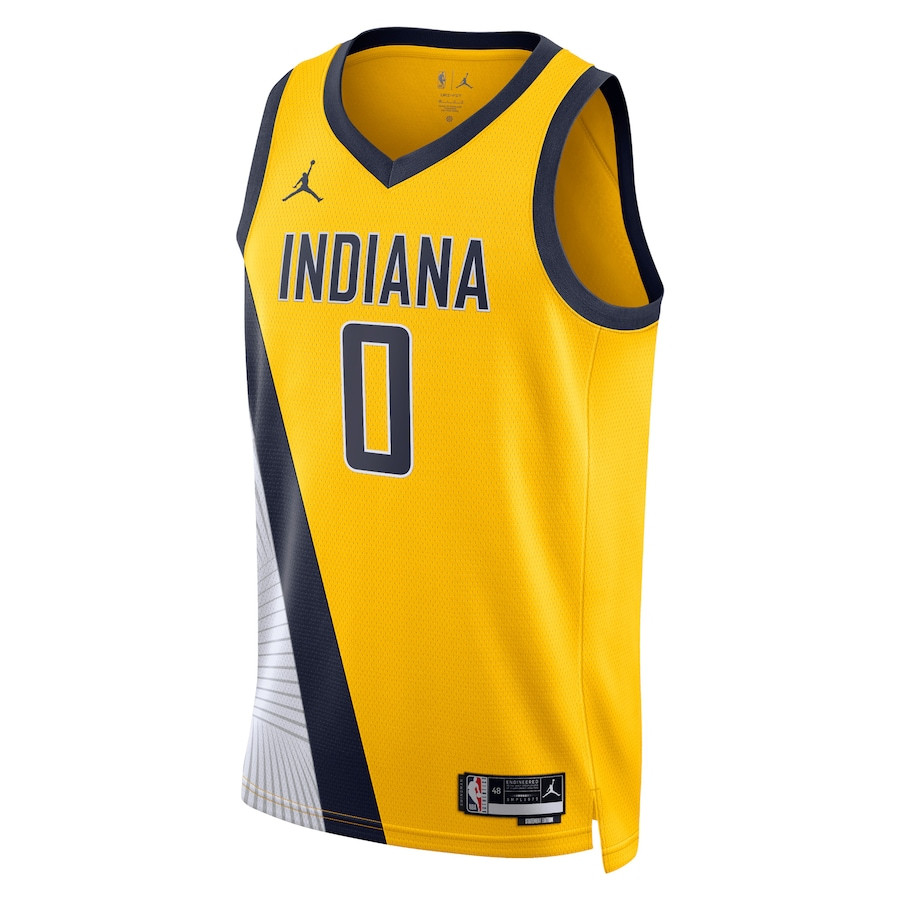 Tyrese Haliburton 0 Indiana Pacers Unisex Swingman Statement Edition Gold NBA Jersey Unisex