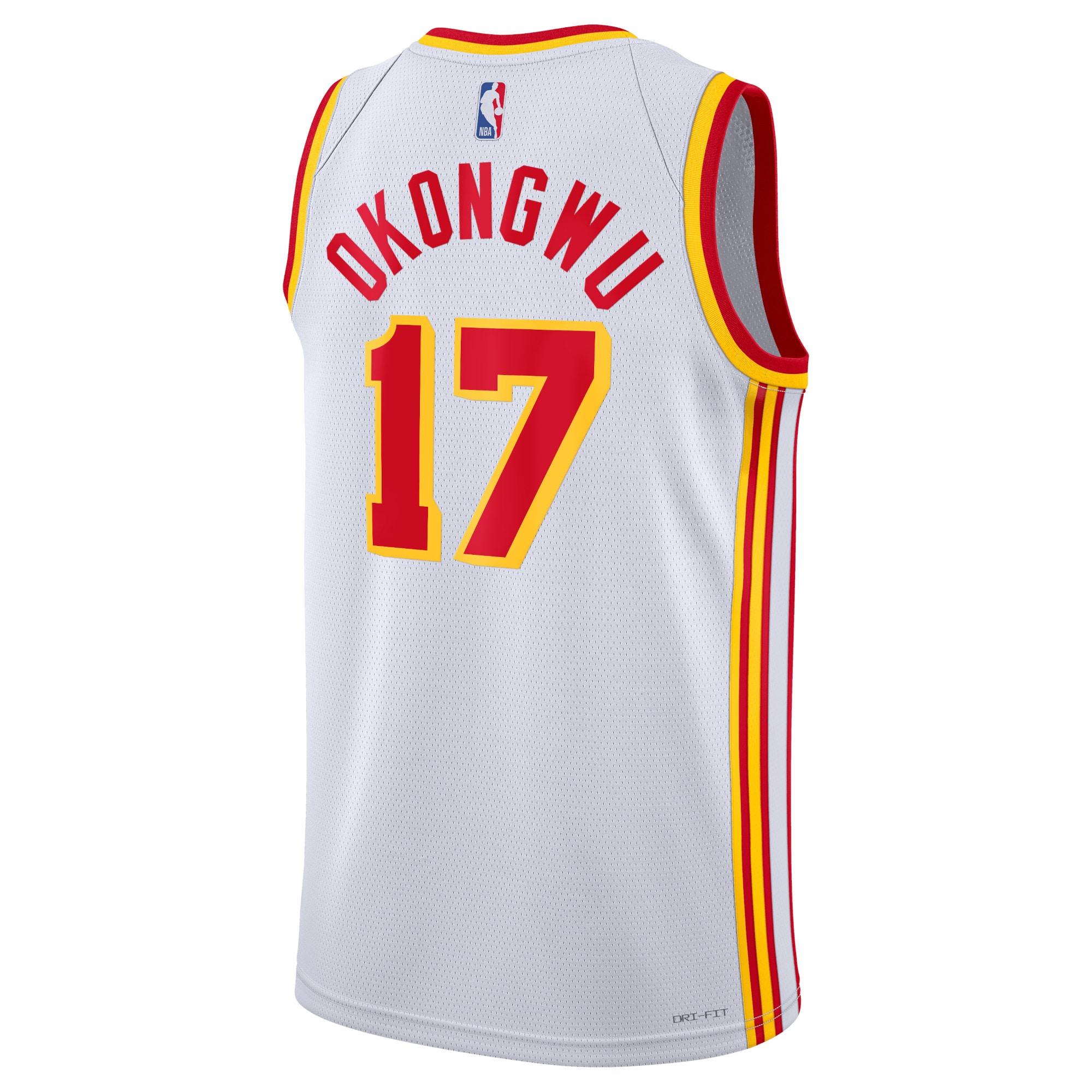 Atlanta Hawks Association Edition Swingman White Onyeka Okongw Unisex NBA Jersey Unisex