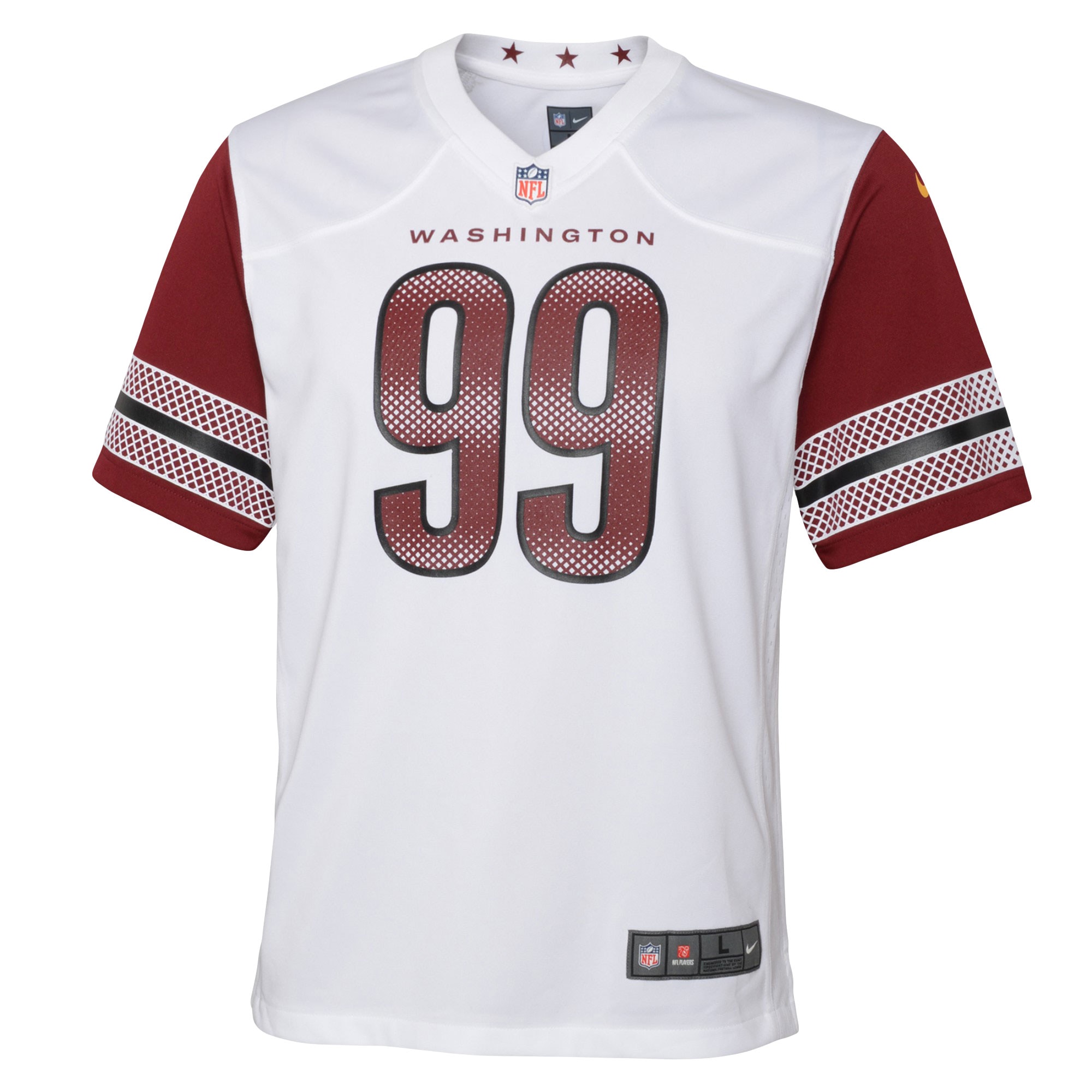 Washington Commanders Chase Young White Game NFL Jersey Youth