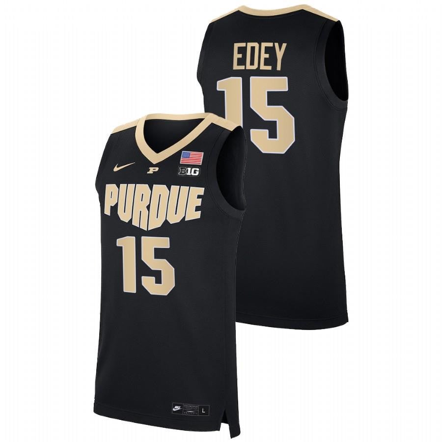 Purdue Boilermakers Zach Edey 15 2023 Black College NCAA Jersey Men's