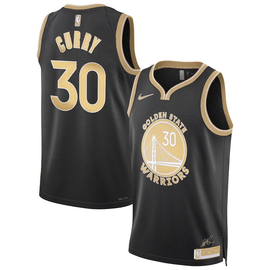 Stephen Curry 30 Golden State Warriors Unisex Select Series Swingman Black NBA Jersey Unisex