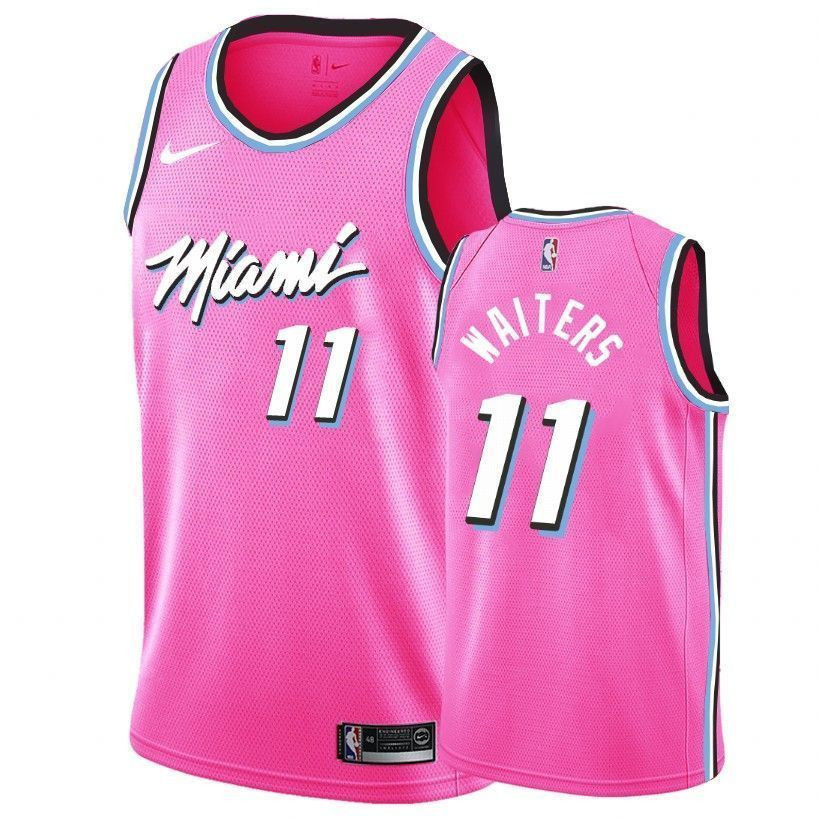 Miami Heat Dion Waiters 11 Earned Edition Pink NBA Jersey Men's