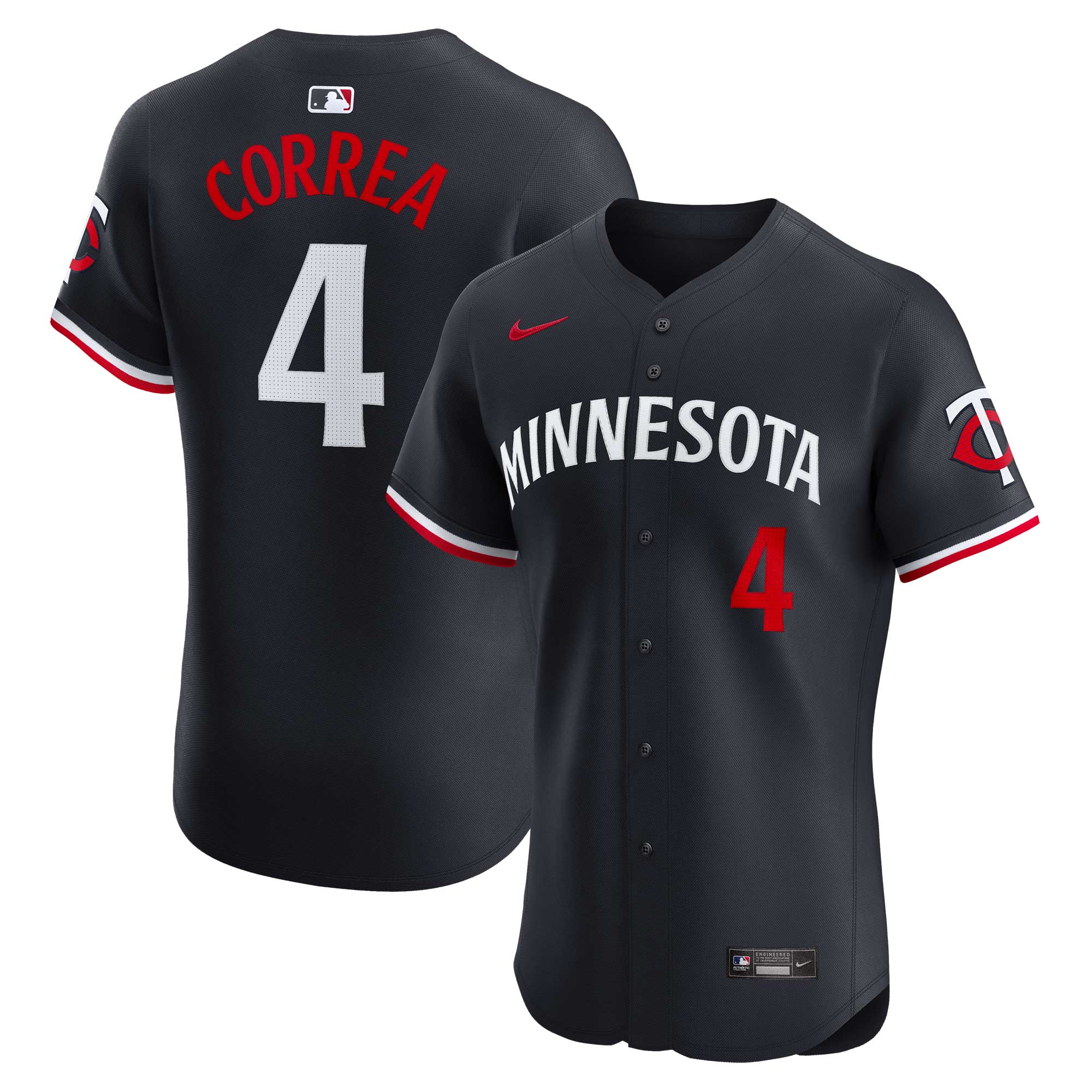 Minnesota Twins Carlos Correa Navy Alternate Elite Player MLB Jersey Men's