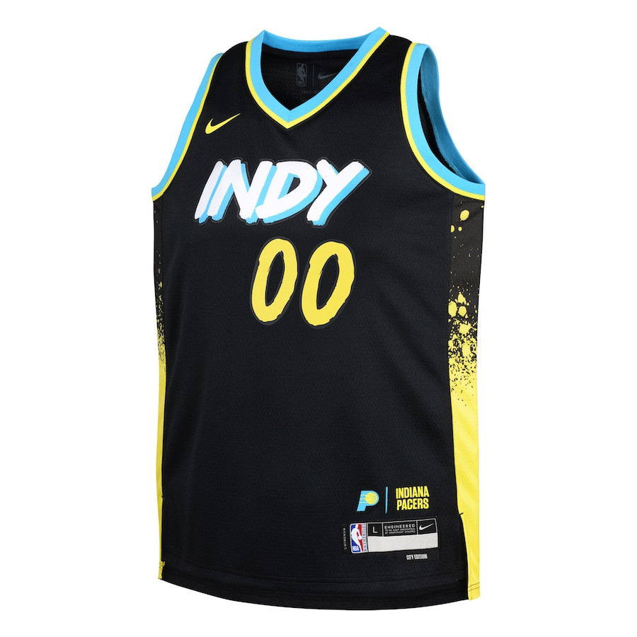 Indiana Pacers 2023/24 City Edition Swingman Custom Black NBA Jersey Youth