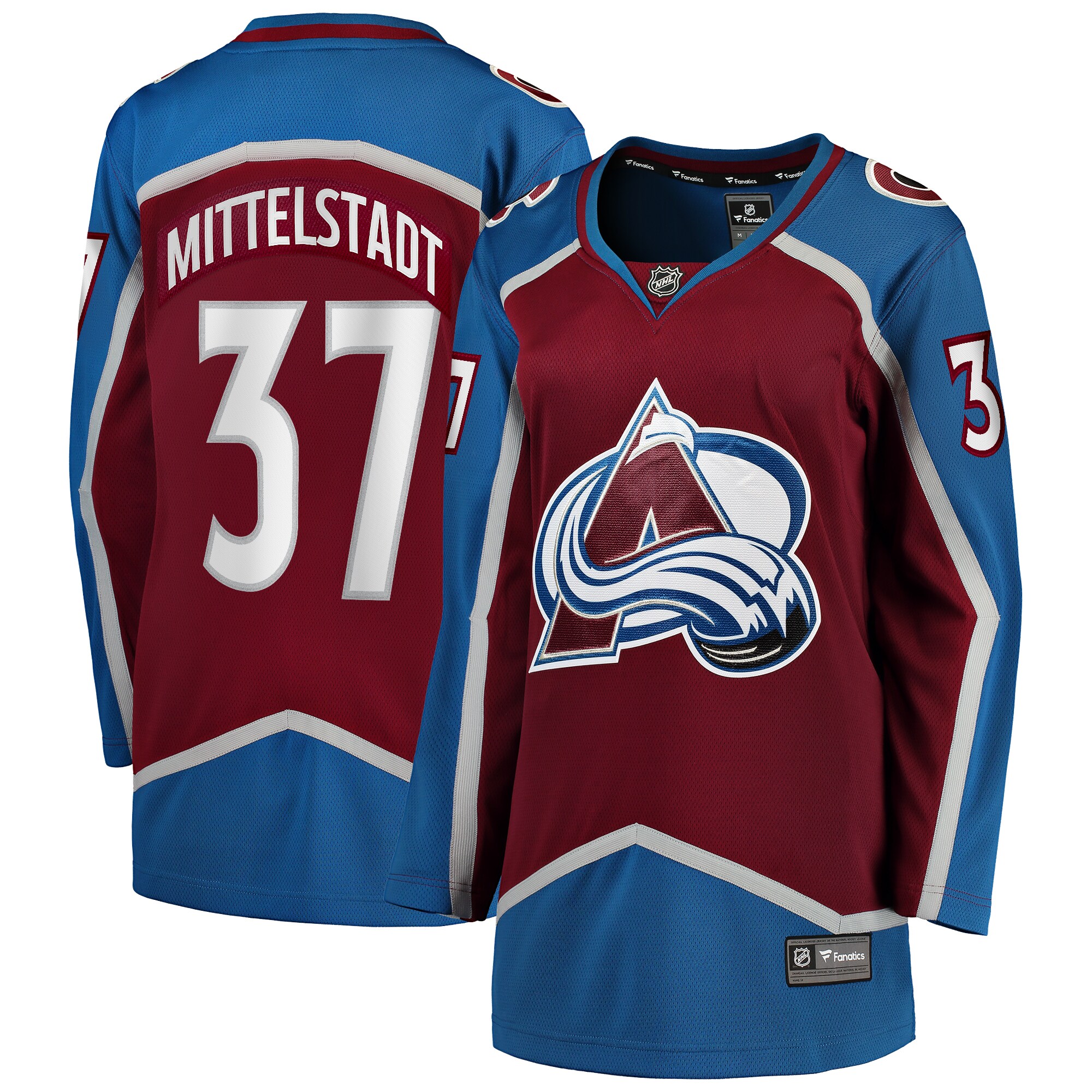 Colorado Avalanche Casey Mittelstadt Burgundy Home Breakaway Player NHL Jersey Women's