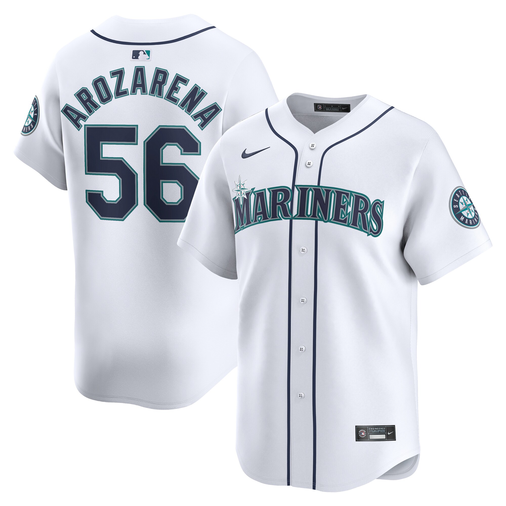 Seattle Mariners Randy Arozarena White Home Limited Player MLB Jersey Men's