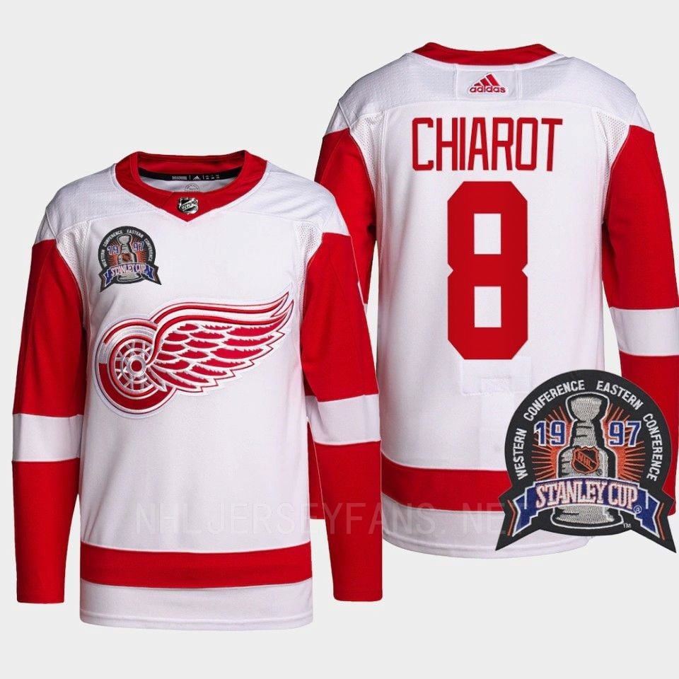 Ben Chiarot 8 25th Anniversary Detroit Red Wings Red NHL Jersey Men's