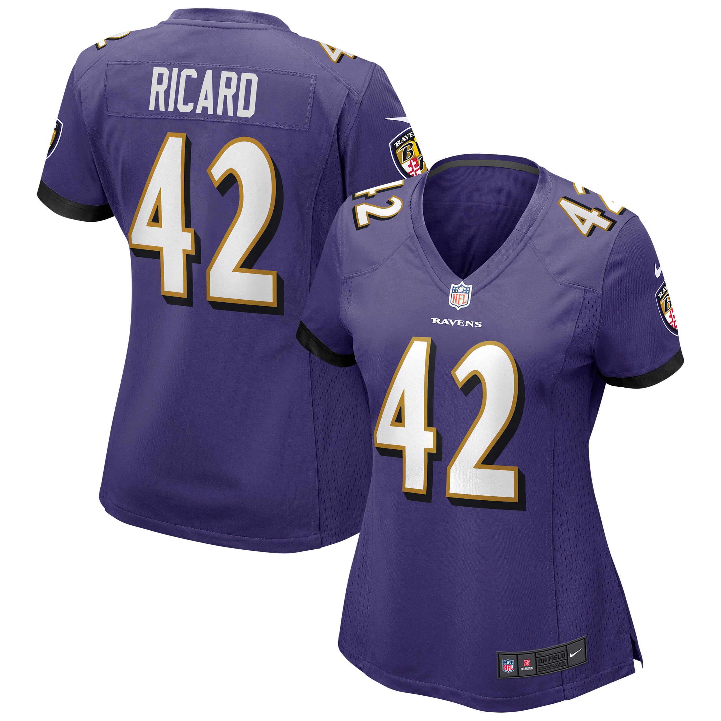 Baltimore Ravens Patrick Ricard Purple Game NFL Jersey Women's