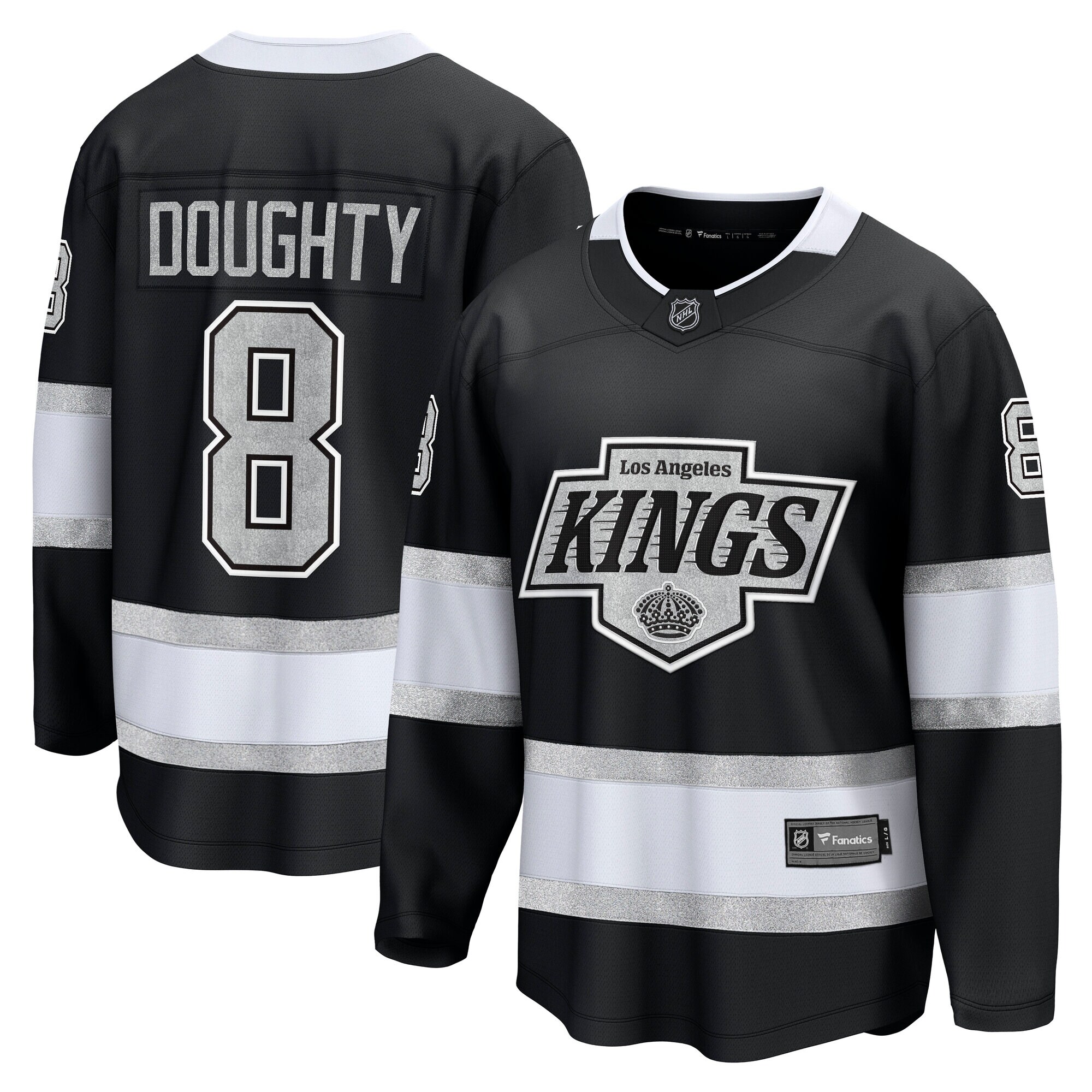 Los Angeles Kings Drew Doughty Black Home Premier Breakaway Player NHL Jersey Men's