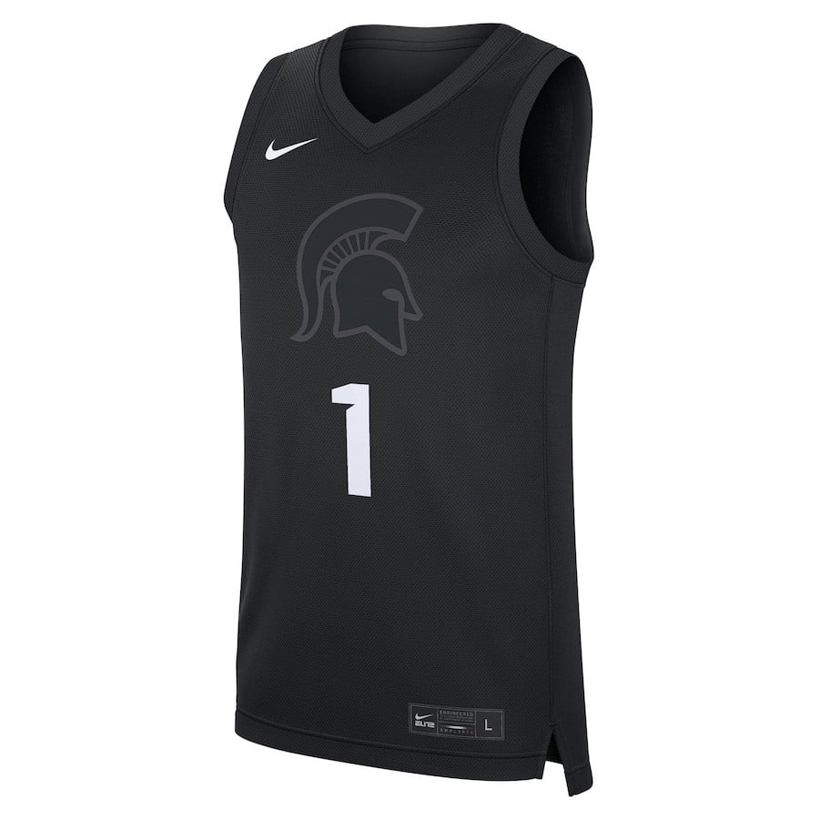 Michigan State Spartans Alternate Black #1 NCAA Jersey Men's