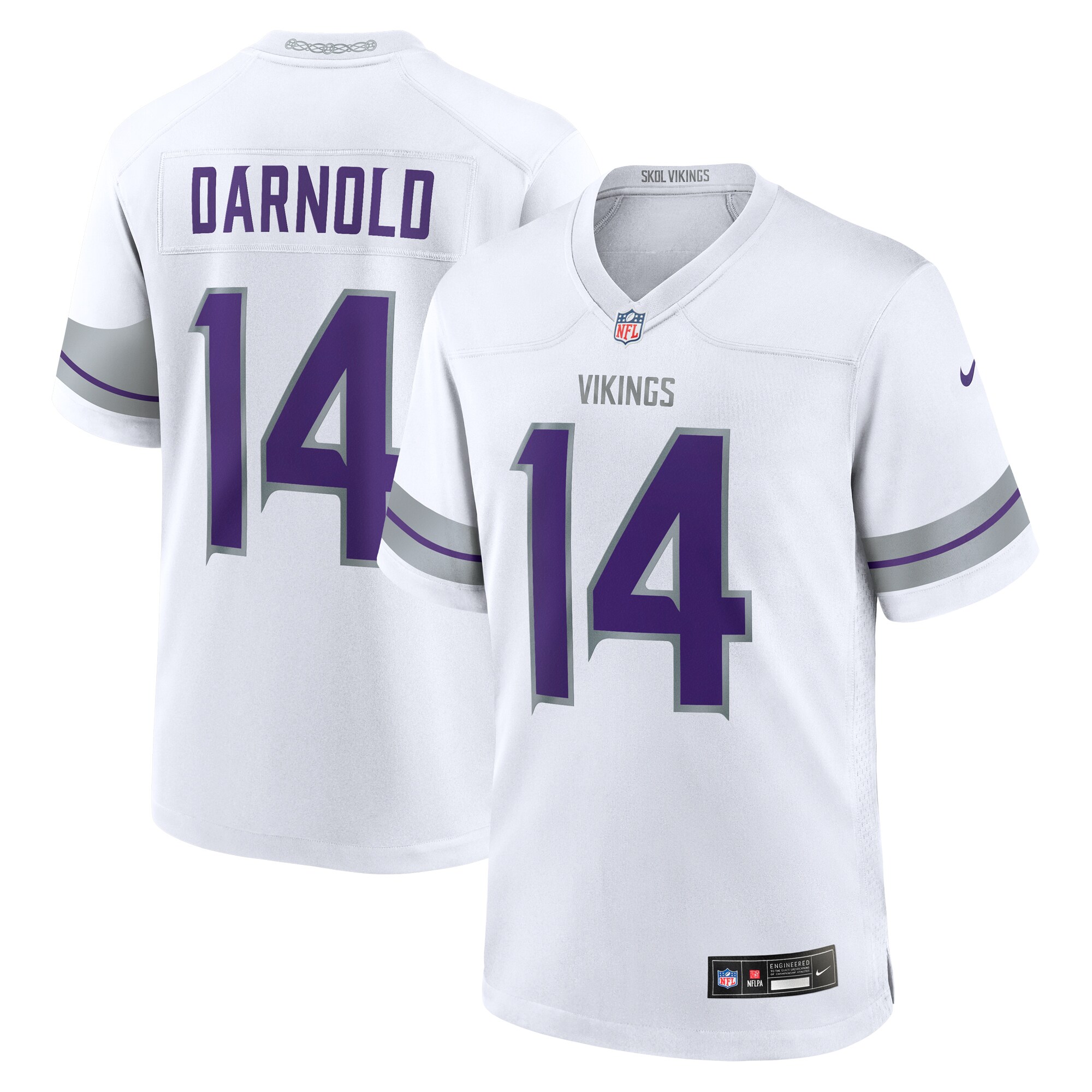 Minnesota Vikings Sam Darnold White Alternate Game Player NFL Jersey Men's