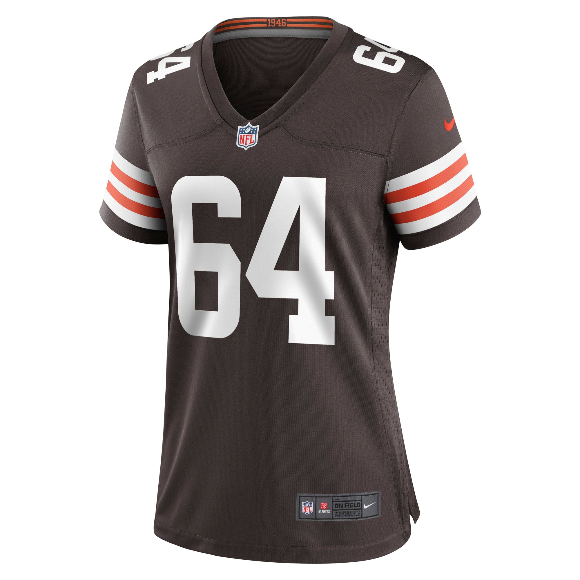 Cleveland Browns Joe DeLamielleure Brown Game Retired Player NFL Jersey Women's