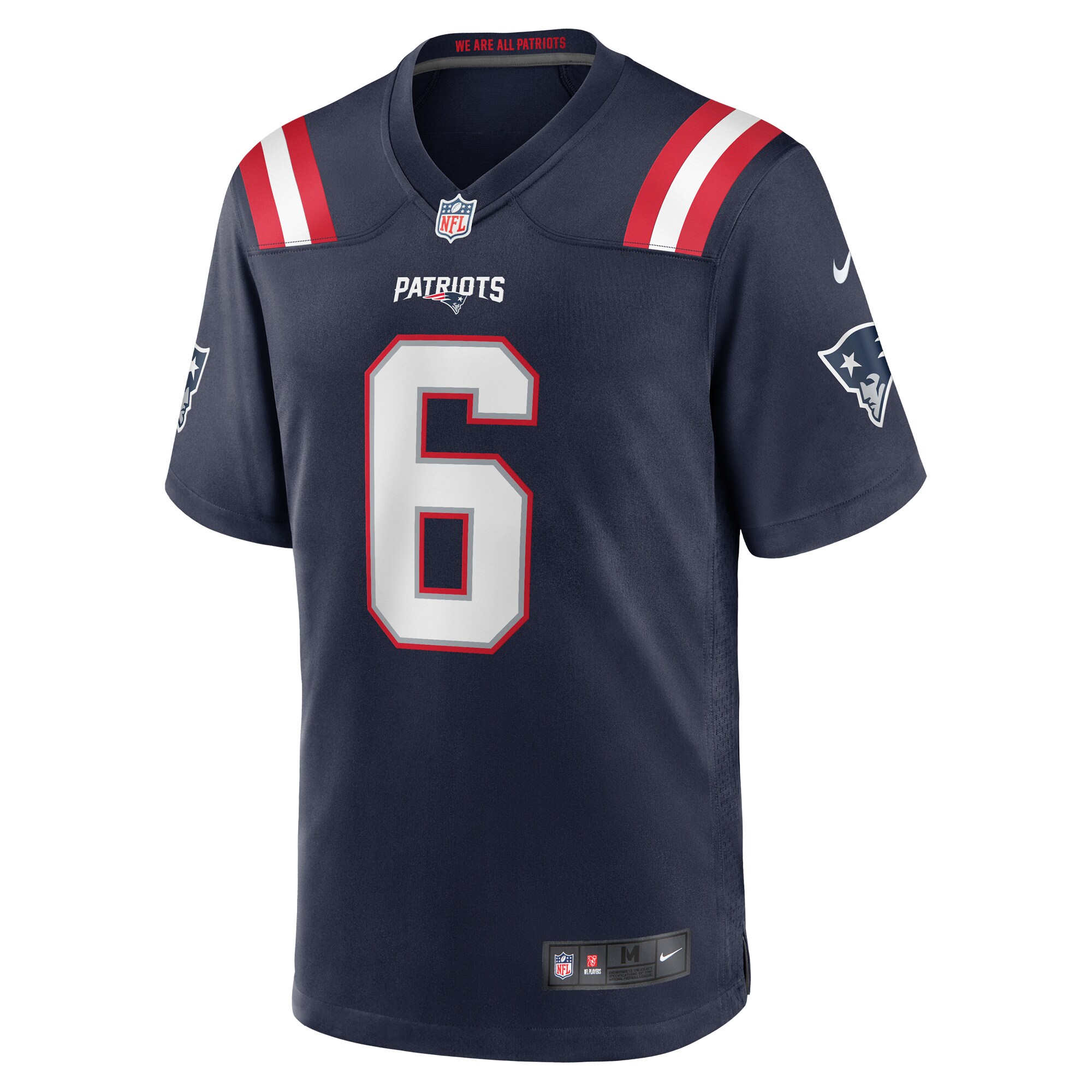 New England Patriots Javon Baker Navy Team Game NFL Jersey Men's