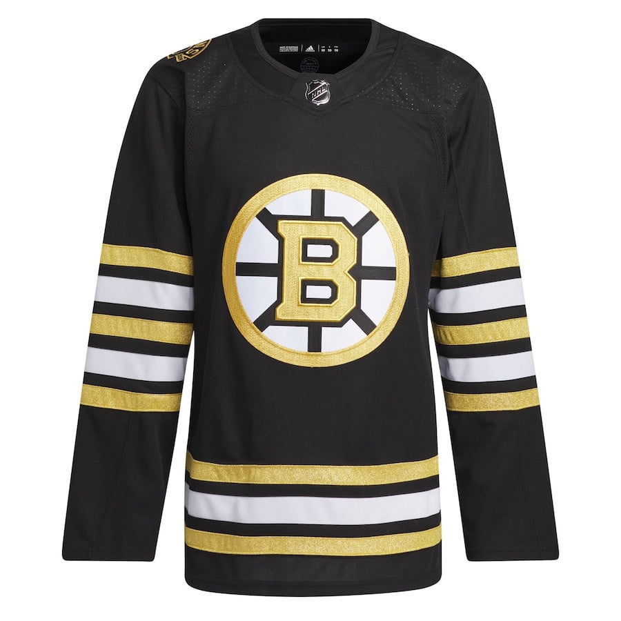Boston Bruins 100th Anniversary Primegreen Black NHL Jersey Men's