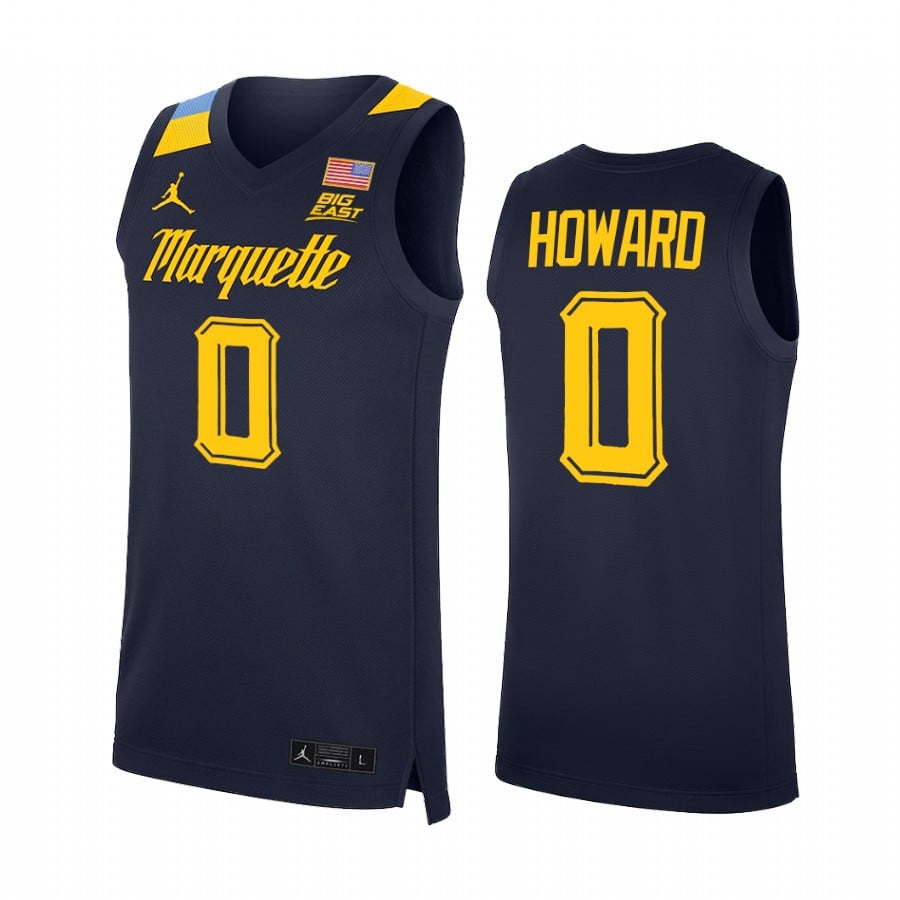 Marquette Golden Eagles Markus Howard 0 College Blue Uniform NCAA Jersey Men's