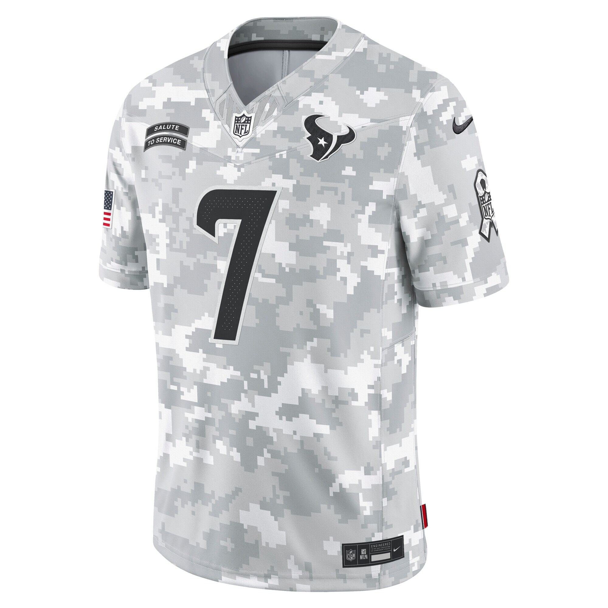Houston Texans C.J. Stroud Arctic Camo 2024 Salute to Service Limited NFL Jersey Men's