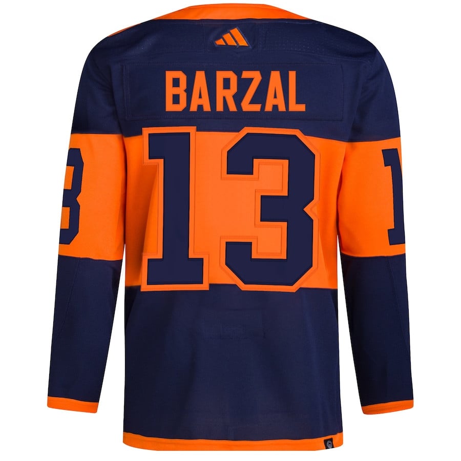 Mathew Barzal 13 New York Islanders 2024 Stadium Series Primegreen Navy NHL Jersey Men's