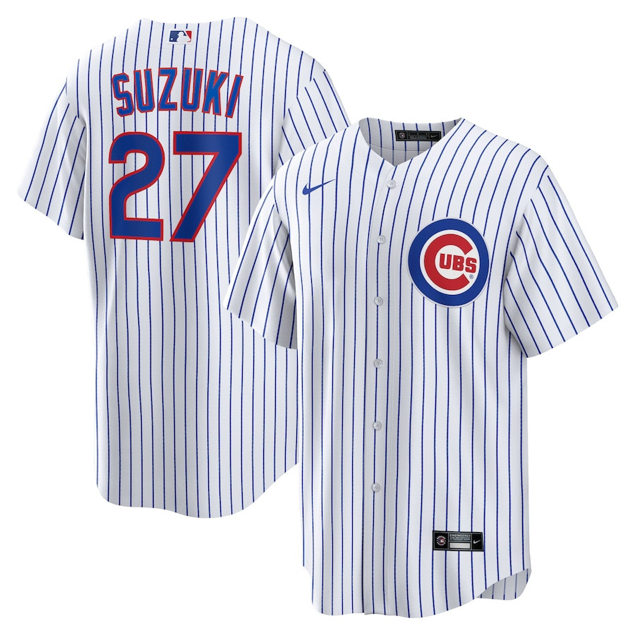 Seiya Suzuki 27 Chicago Cubs Home White MLB Jersey Men's