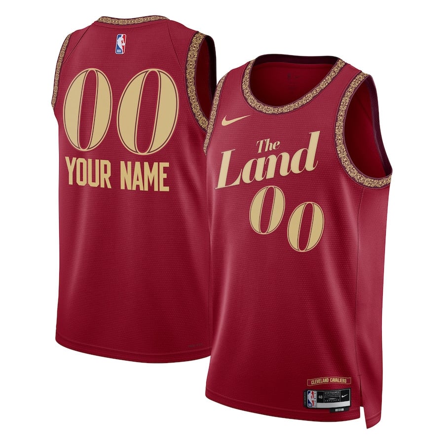 Cleveland Cavaliers 2023/24 City Edition Swingman Custom Wine NBA Jersey Men's