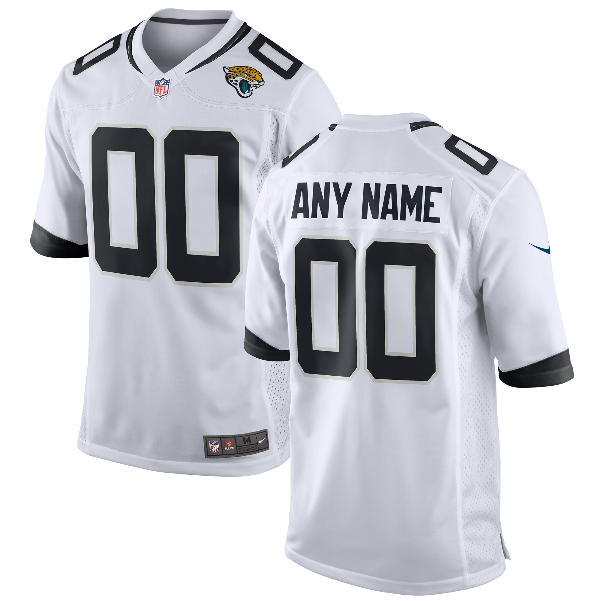 Jacksonville Jaguars White Custom Game NFL Jersey Men's