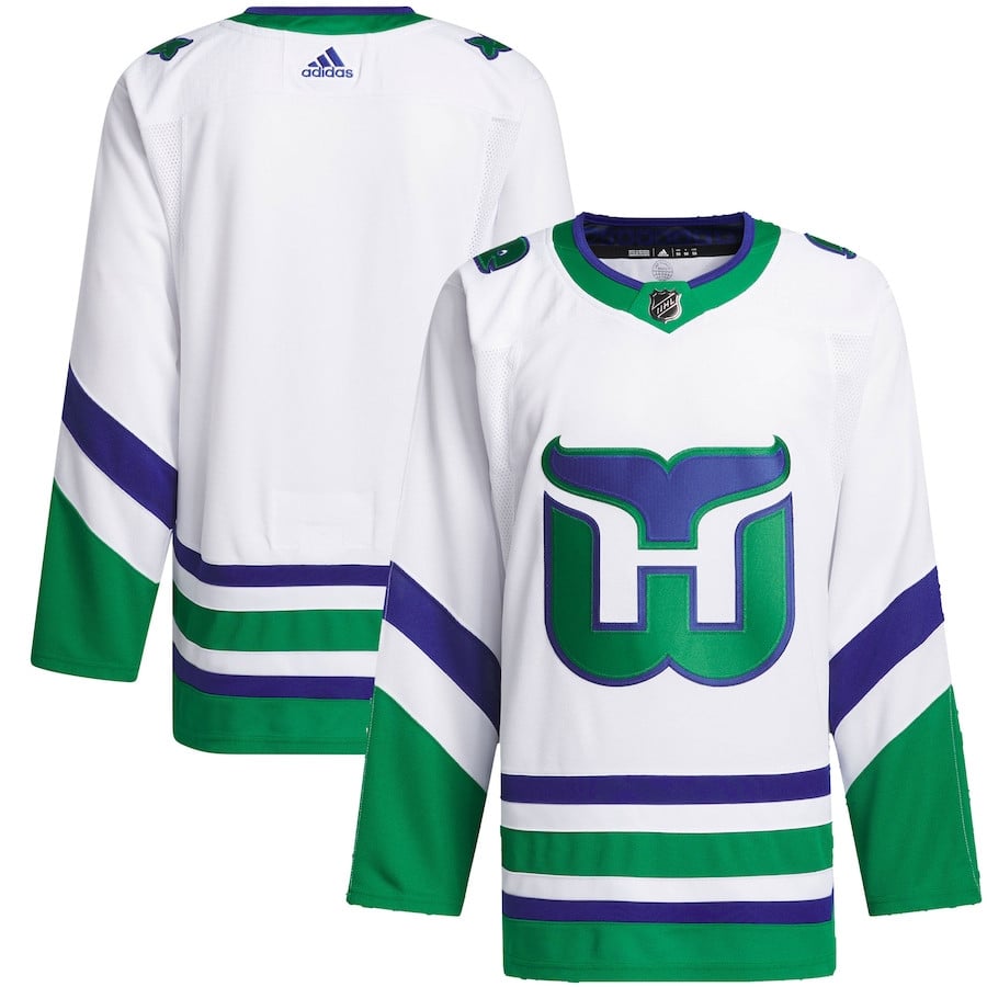 Carolina Hurricanes Whalers Primegreen White NHL Jersey Men's
