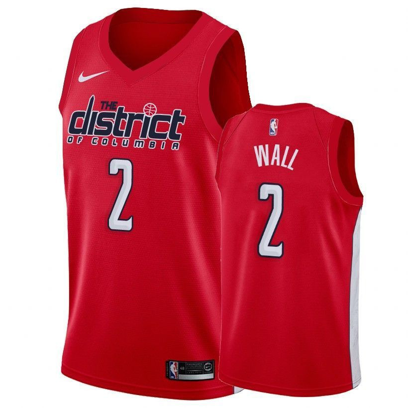 Washington Wizards John Wall 2 Earned Edition Red NBA Jersey Men's