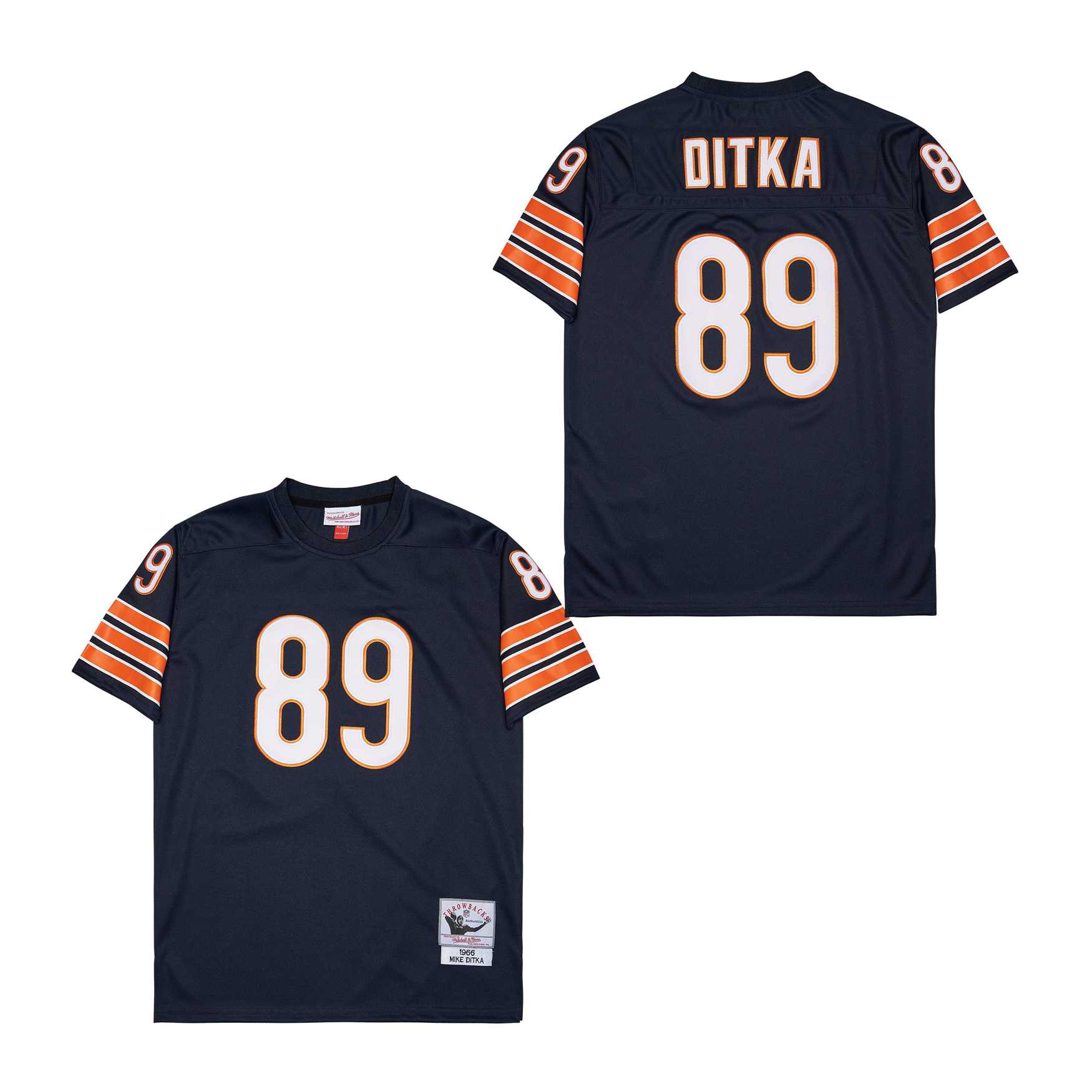 Mike Ditka 89 Chicago Bears Retro Throwback Dark Navy NFL Jersey Men's