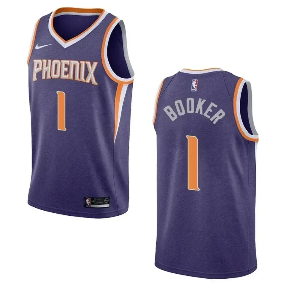 Phoenix Suns 1 Devin Booker Icon Swingman Purple NBA Jersey Men's