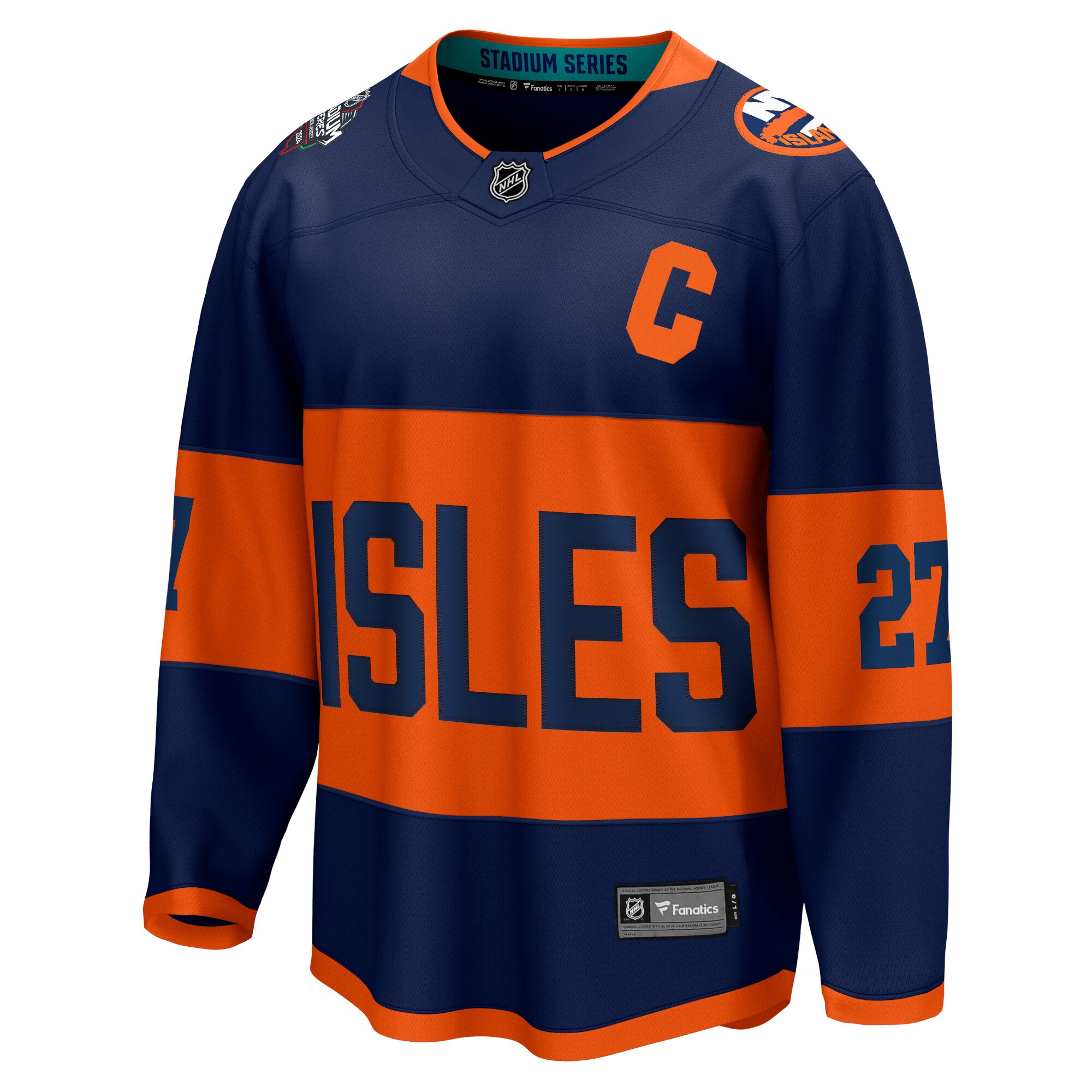 New York Islanders Anders Lee Navy 2024 Stadium Series Breakaway Player NHL Jersey Men's