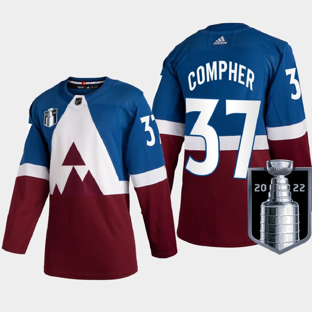 Colorado Avalanche J.T. Compher 37 2022 Western Champs Burgundy Stadium Series NHL Jersey Men's