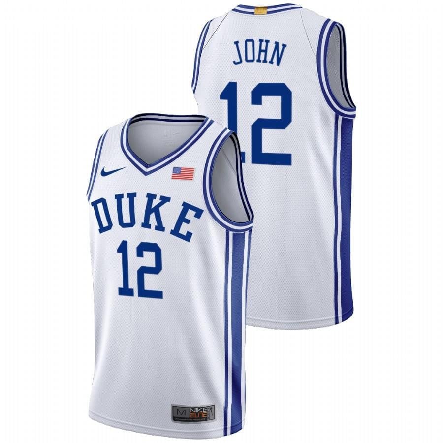 Duke Blue Devils Theo John 202 White Home 2023 transfer NCAA Jersey Men's