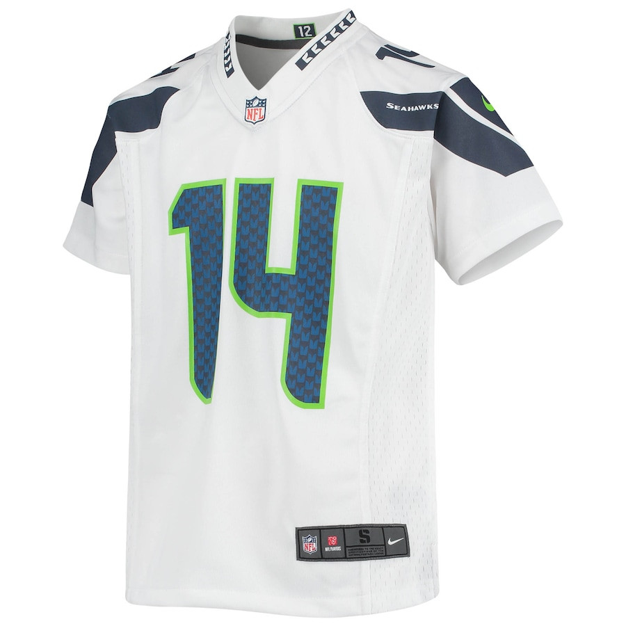 DK Metcalf 14 Seattle Seahawks Game White NFL Jersey Youth