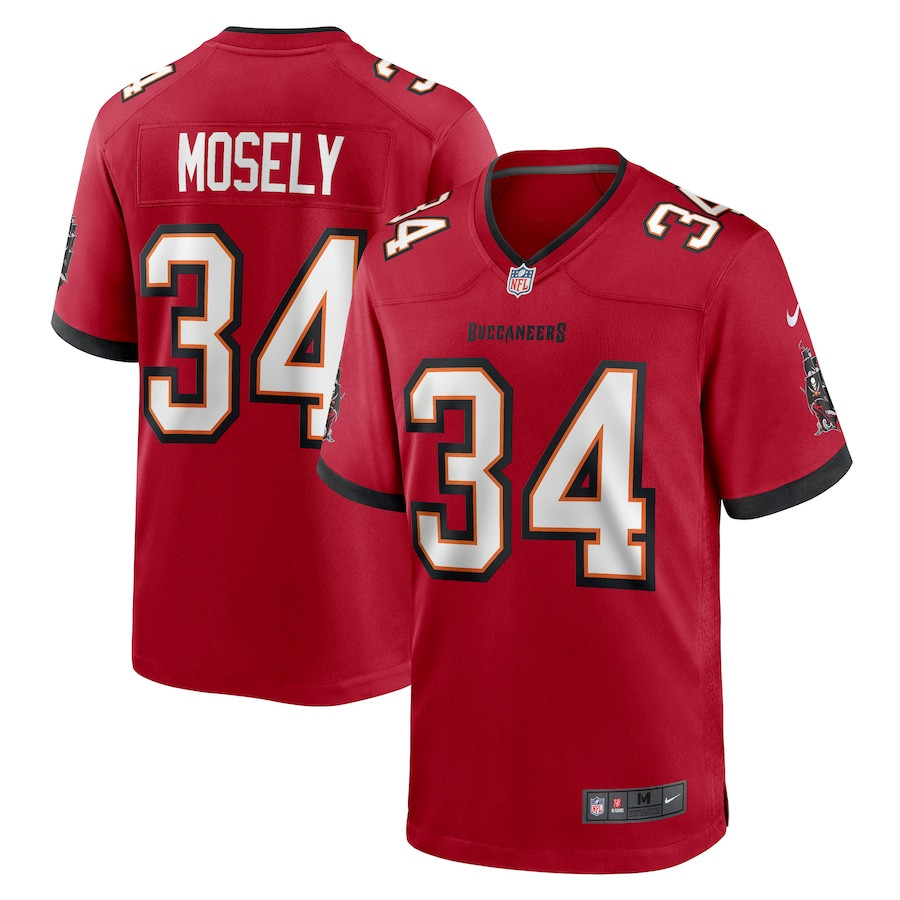 Quandre Mosely 34 Tampa Bay Buccaneers Game Red NFL Jersey Men's