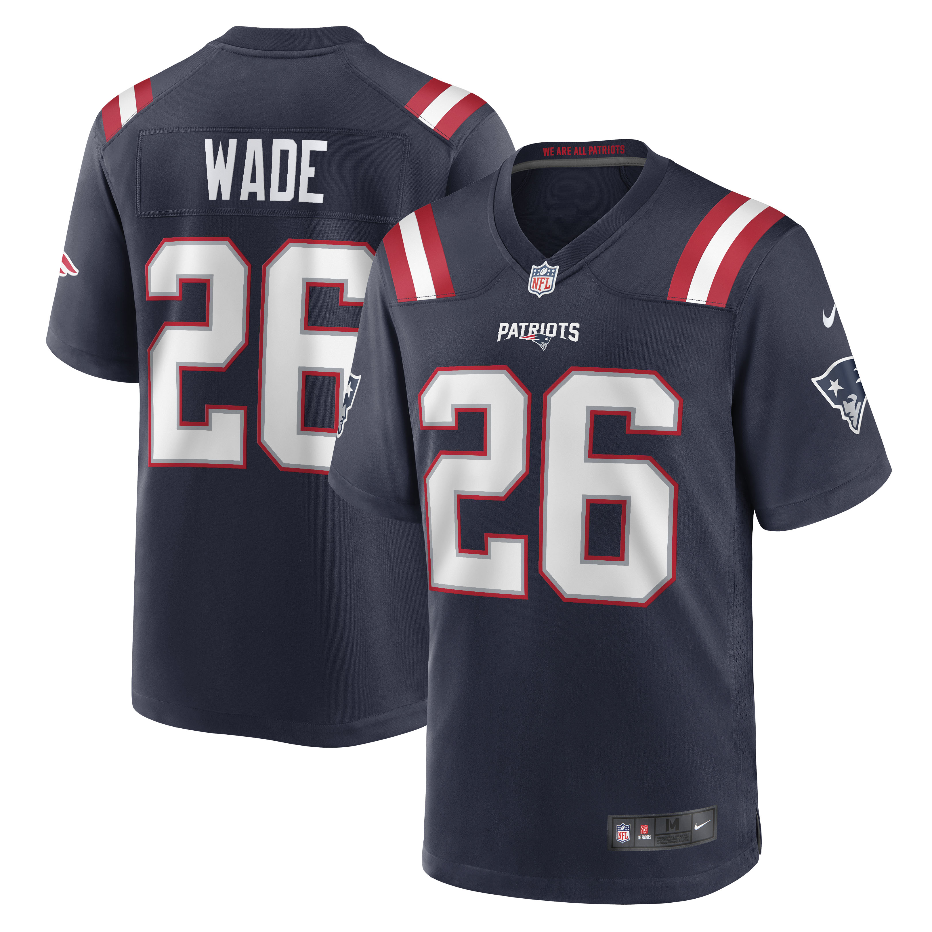 New England Patriots Shaun Wade Navy Game NFL Jersey Men's