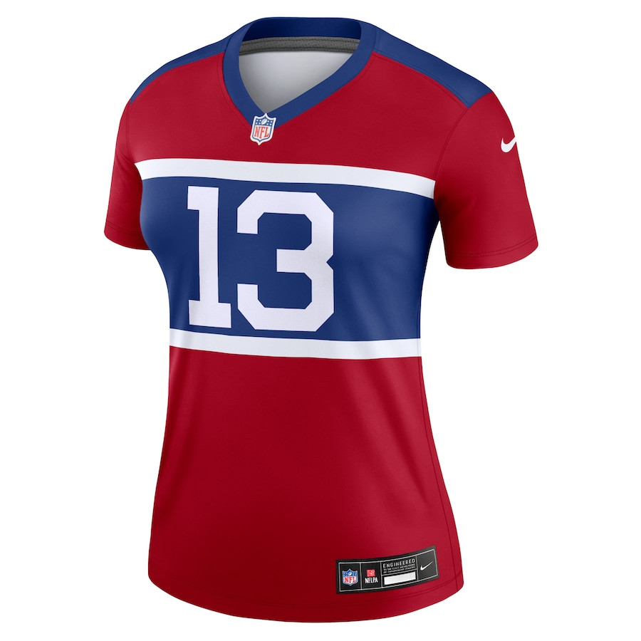 Jalin Hyatt 13 New York Giants Alternate Legend Player Century Red NFL Jersey Women's