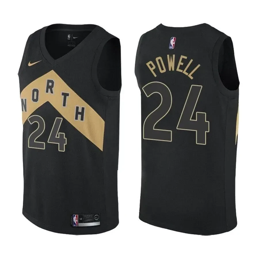 Raptors Norman Powell 24 City Edition Black NBA Jersey Men's