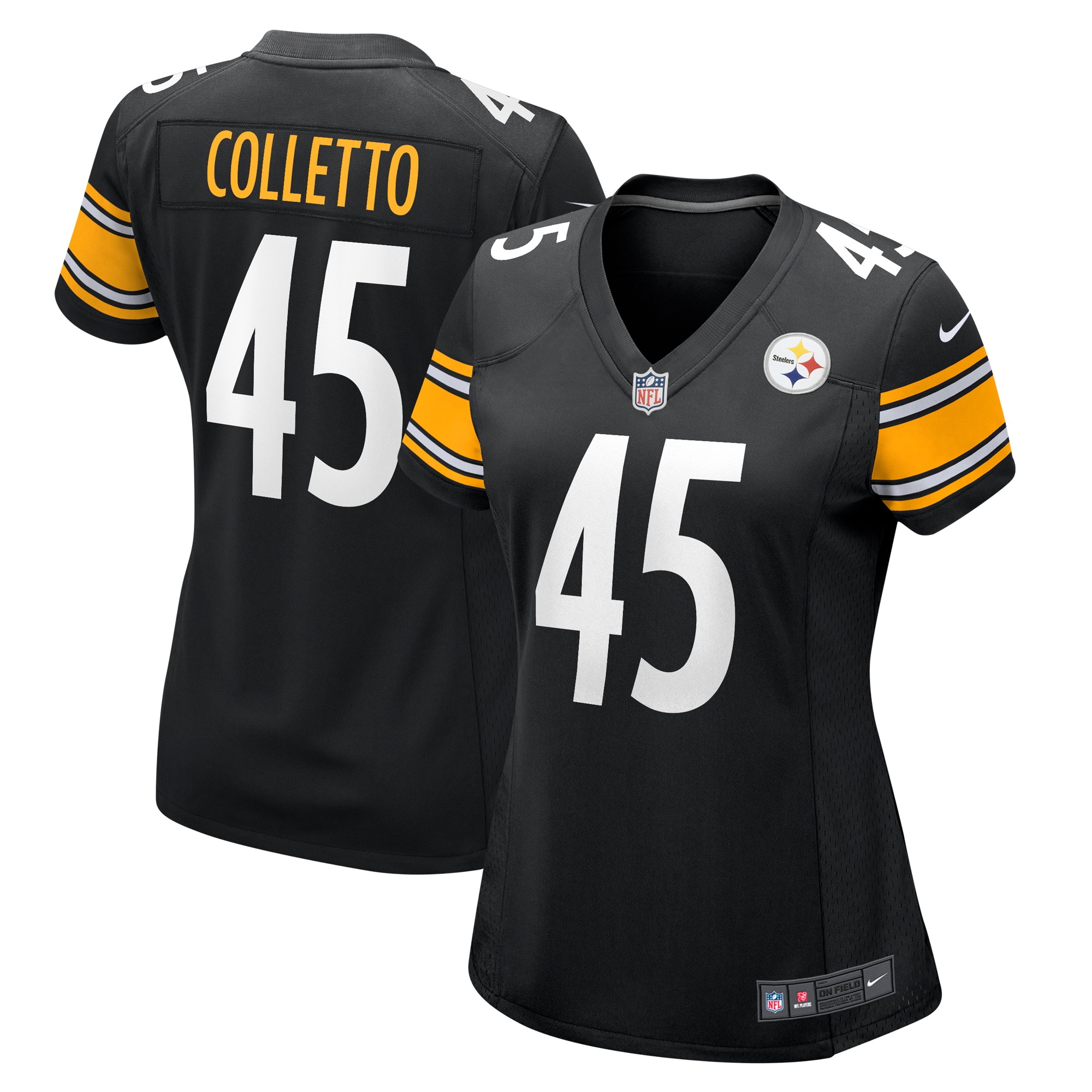Pittsburgh Steelers Jack Colletto Black Game NFL Jersey Women's